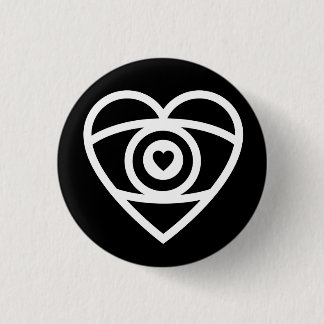 Badge Rond 2,50 Cm Coeur d'oeil