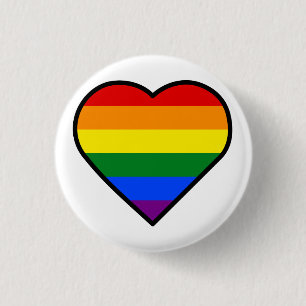 BADGE ROND 2,50 CM COEUR FIN