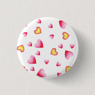 Badge Rond 2,50 Cm Coeur rouge mignon romantique