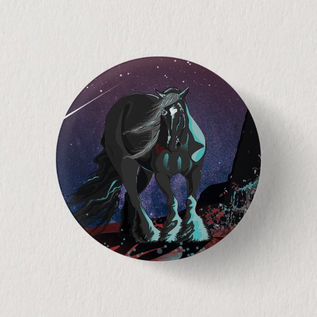 Badge Rond 2,50 Cm Coeur tzigane (Devant)