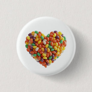 Badge Rond 2,50 Cm Cœurs de Jellybeans