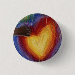 Badge Rond 2,50 Cm Coeurs & Mains Diversité Amour Portable Boutons