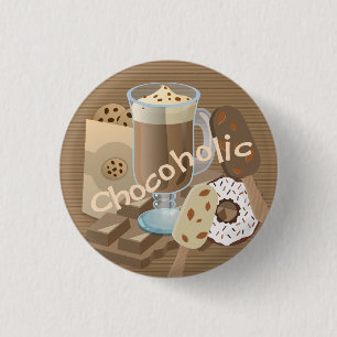 Badge Rond 2,50 Cm Collage de chocolat chocoholique
