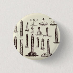 Badge Rond 2,50 Cm Collection de phares Vintages