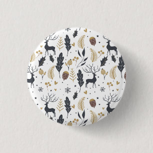 Badge Rond 2,50 Cm Collection de voeux de Noël pour les cerfs et les 