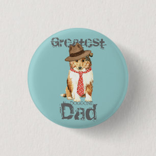 Badge Rond 2,50 Cm Collie Papa