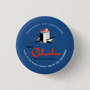 Badge Rond 2,50 Cm Columbus Hotel Miami Floride