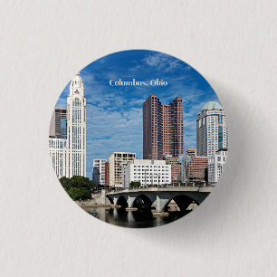 Badge Rond 2,50 Cm Columbus, Ohio skyline