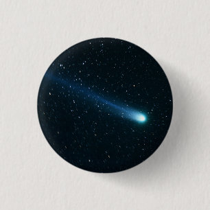 Badge Rond 2,50 Cm Comète dans le ciel nocturne
