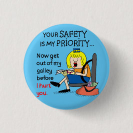 Badge Rond 2,50 Cm | comique Jetlagged votre bouton rond de sécurité