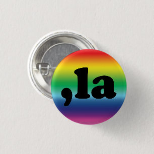 Badge Rond 2,50 Cm Comma La kamala prononciation gradient arc-en-ciel