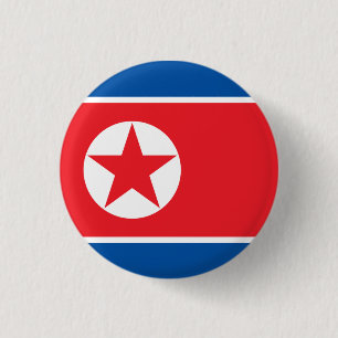 Badge Rond 2,50 Cm Communiste socialiste de Juche de drapeau du DPRK