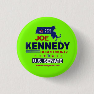 Badge Rond 2,50 Cm Comté de Dukes pour Joe Kennedy 2020