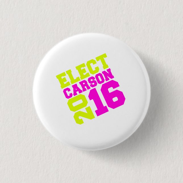 Badge Rond 2,50 Cm Conception au néon de Carson 2016 (Devant)