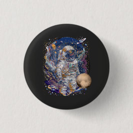 Badge Rond 2,50 Cm Conception d'astronaute