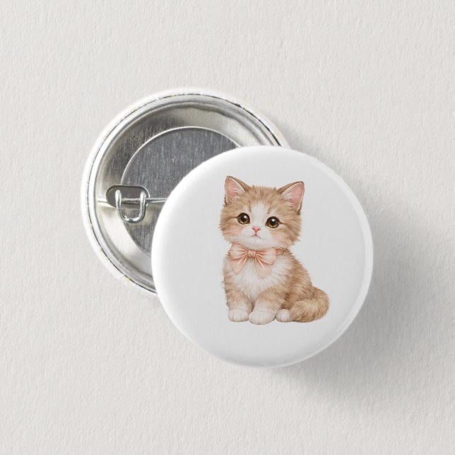 Badge Rond 2,50 Cm Conception de chat adorable et mignon – Cadeaux po (Devant & derrière)