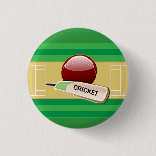Badge Rond 2,50 Cm Conception de cricket