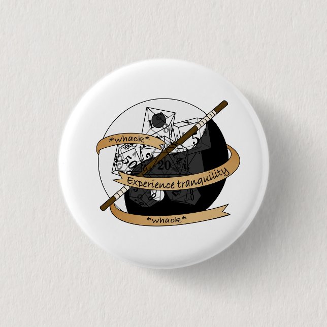 Badge Rond 2,50 Cm Conception de dés de moine (Devant)