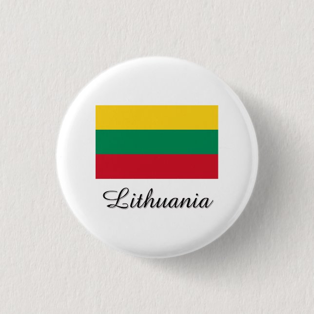 Badge Rond 2,50 Cm Conception de drapeau de la Lithuanie (Devant)