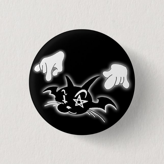 Badge Rond 2,50 Cm Conception de graffiti de CAT (Devant)