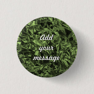 Badge Rond 2,50 Cm Conception de papier d'aluminium en vert de mousse