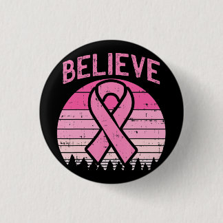 Badge Rond 2,50 Cm Conception de sensibilisation au cancer du sein