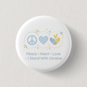 Badge Rond 2,50 Cm Conception de soutien minimaliste pour la paix, le