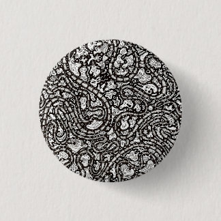 Badge Rond 2,50 Cm Conception de visages étranges de dessin animé sin