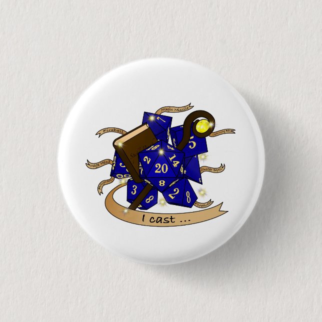 Badge Rond 2,50 Cm Conception des dés de l'Assistant (Devant)