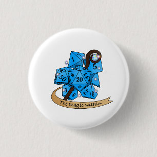 Badge Rond 2,50 Cm Conception des dés de sorcier