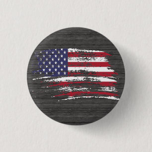 Badge Rond 2,50 Cm Conception fraîche de drapeau américain