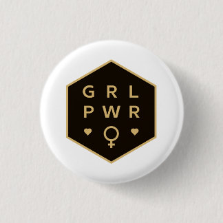 Badge Rond 2,50 Cm Conception graphique colorée noire de la puissance
