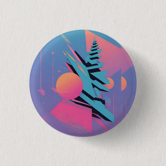 Badge Rond 2,50 Cm Conception Memphis du milieu du siècle - Art de Ke