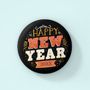 Badge Rond 2,50 Cm Conception unique pour le Nouvel An personnalisée