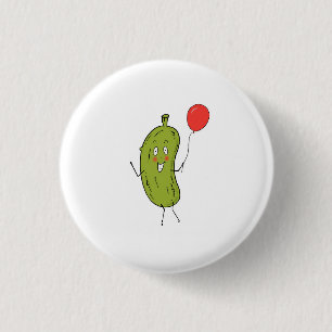 Badge Rond 2,50 Cm Concombre vert coupé