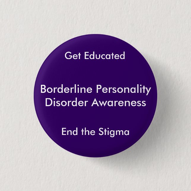 Badge Rond 2,50 Cm Conscience de trouble de la personnalité limite, (Devant)