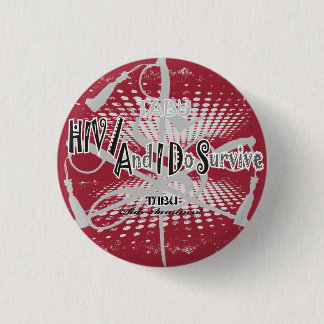 Badge Rond 2,50 Cm Conscience TABOUE 1 de HIV/Aids 1/4 bouton
