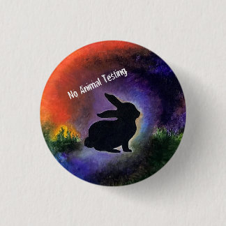 Badge Rond 2,50 Cm Contre l'expérimentation animale