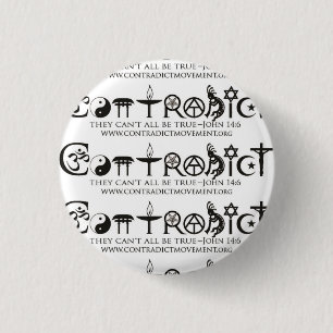 Badge Rond 2,50 Cm Contredisez les boutons