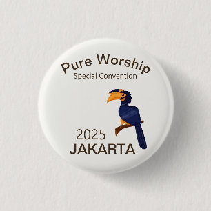 Badge Rond 2,50 Cm Convention spéciale JW 2025 Jakarta Indonésie