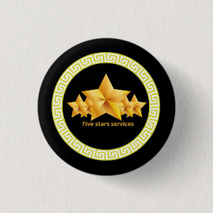Badge Rond 2,50 Cm Cool de services cinq étoiles