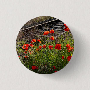 Badge Rond 2,50 Cm Coquelicot sauvage      
