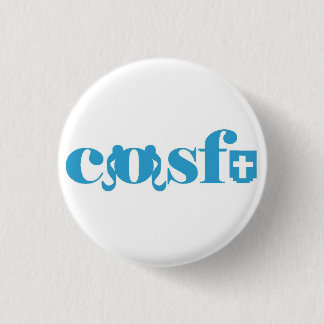 Badge Rond 2,50 Cm Cosfu - logo blanc simple