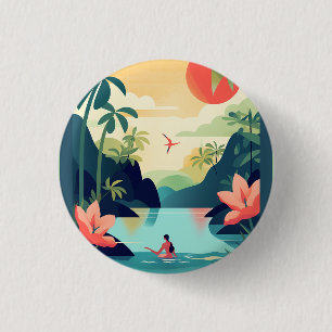 BADGE ROND 2,50 CM COSTA RICA #1