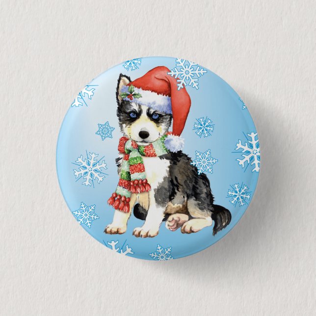 Badge Rond 2,50 Cm Costaud heureux de Howlidays (Devant)