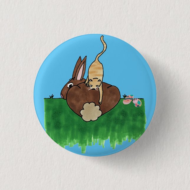Badge Rond 2,50 Cm Cottontail (Devant)