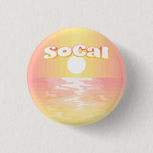 Badge Rond 2,50 Cm Coucher de soleil SoCal
