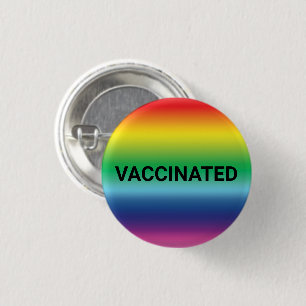 Badge Rond 2,50 Cm Couleurs arc-en-ciel vaccinées lgbt orgueil bouto