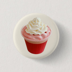 Badge Rond 2,50 Cm Coupe de crème aux fraises