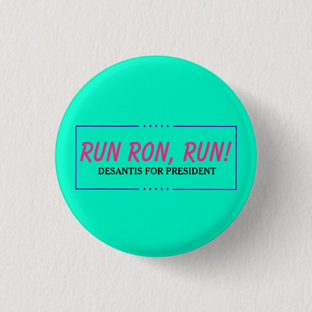 Badge Rond 2,50 Cm Courez Ron, Courez ! (Devant)
